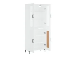 Aparador alto madera contrachapada blanco 69,5x34x180 cm ES42238