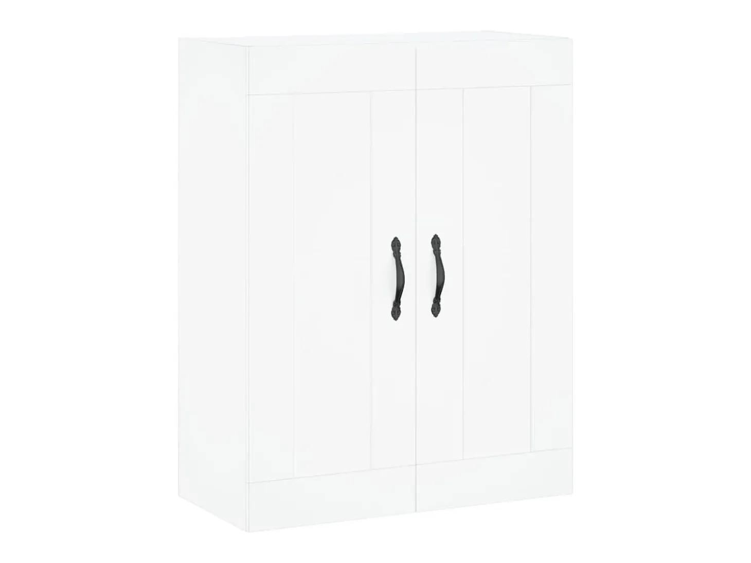 Aparador alto madera contrachapada blanco 69,5x34x180 cm