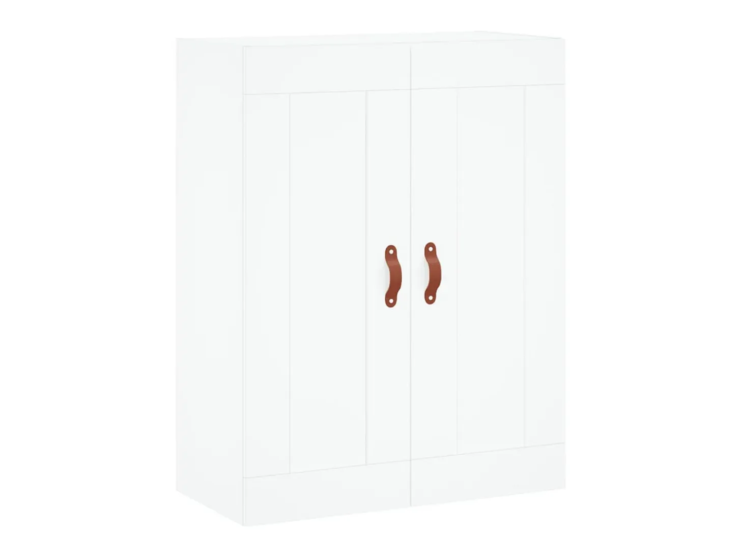 Aparador alto madera contrachapada blanco 69,5x34x180 cm ES71204