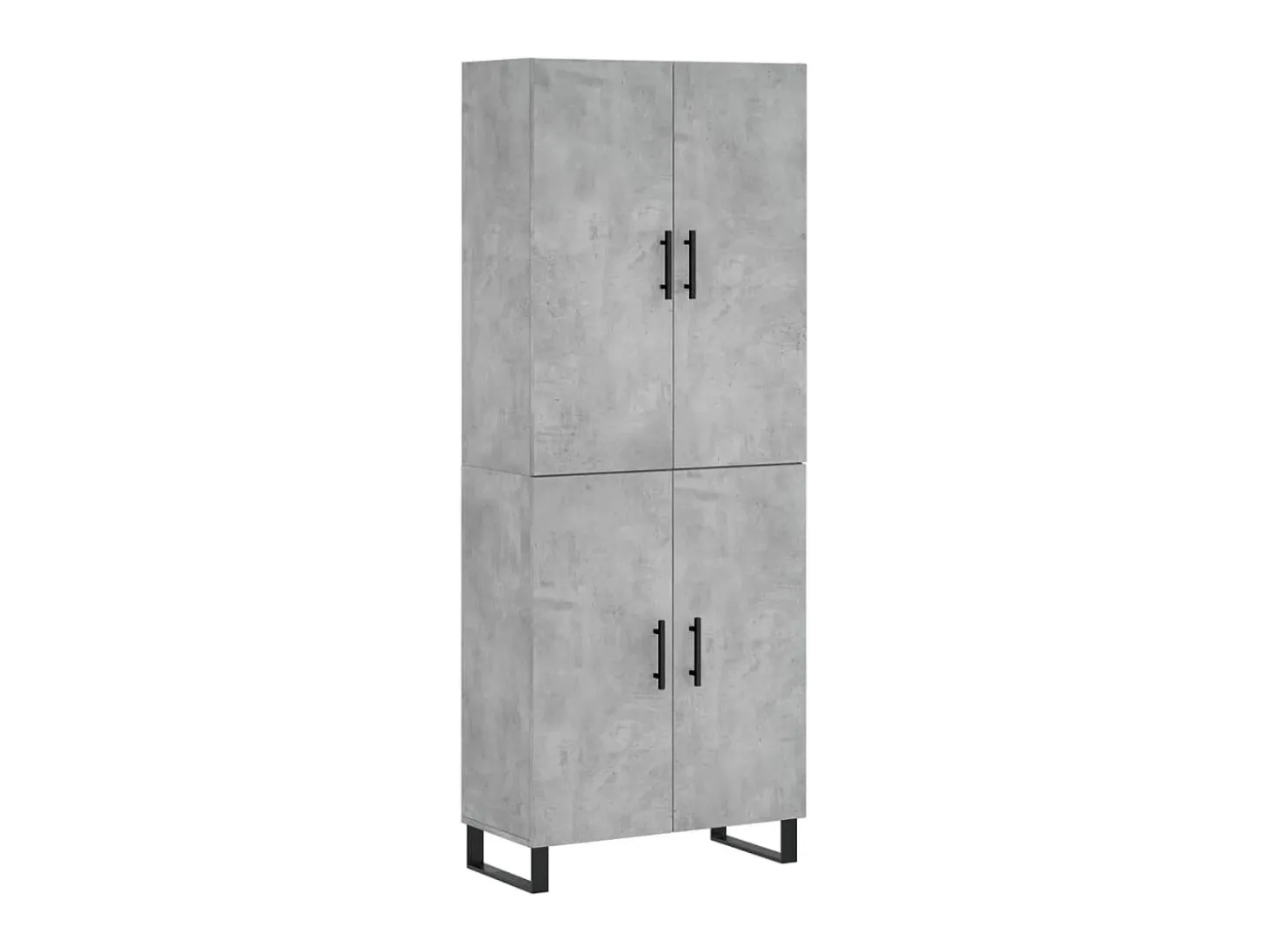 Aparador alto madera contrachapada gris hormigón 69,5x34x180 cm ES41116