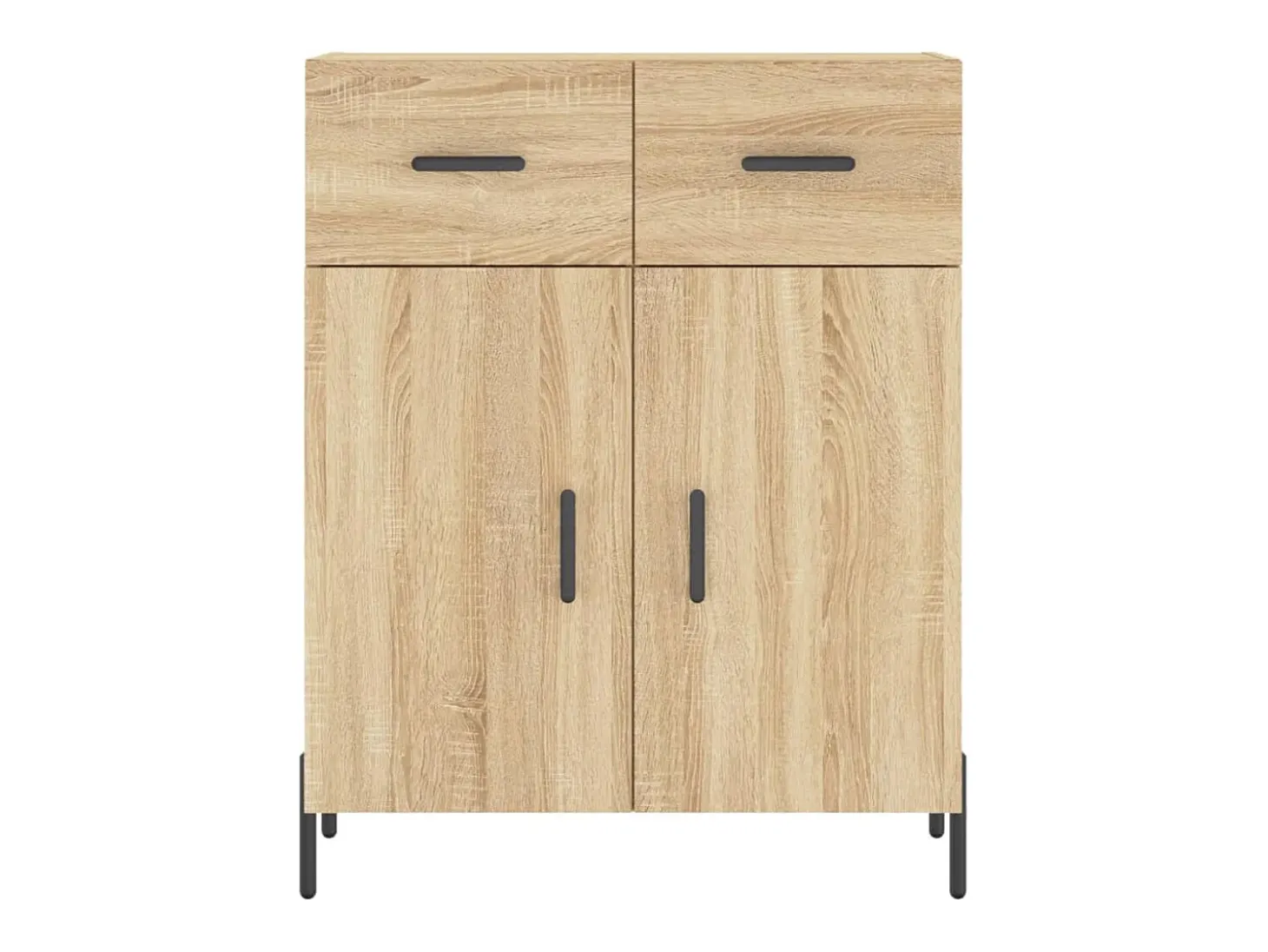 Aparador alto madera contrachapada color roble 69,5x34x180 cm
