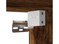 Aparador alto madera contrachapada roble ahumado 69,5x34x180 cm