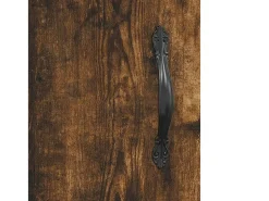 Aparador alto madera contrachapada roble ahumado 69,5x34x180 cm