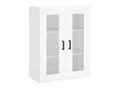 Aparador alto madera contrachapada blanco 69,5x34x180 cm ES66733