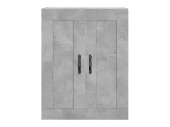 Aparador alto madera contrachapada gris hormigón 69,5x34x180 cm