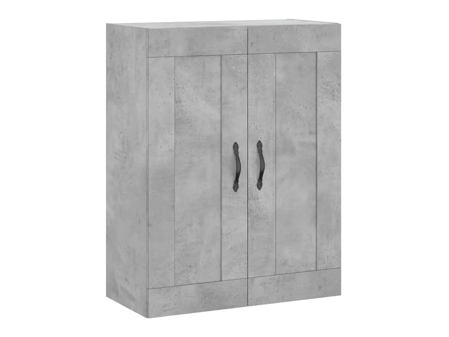 Aparador alto madera contrachapada gris hormigón 69,5x34x180 cm