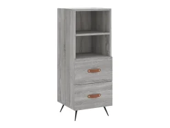 Aparador alto madera contrachapada gris Sonoma 34,5x34x180 cm ES60678