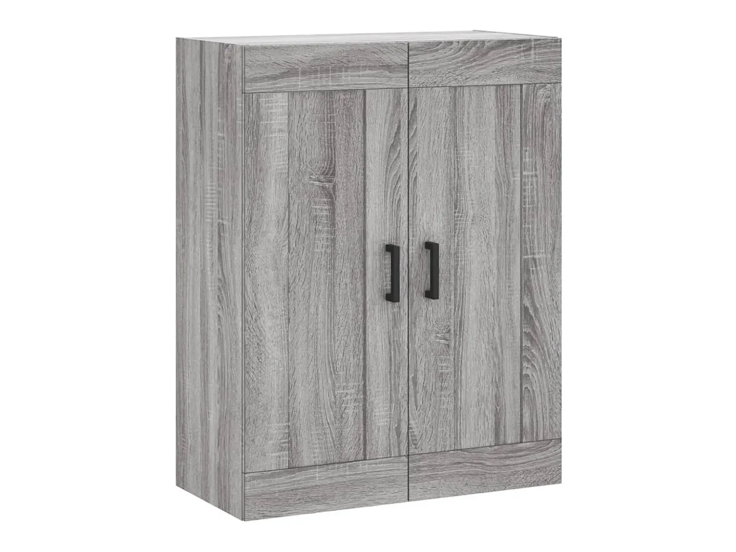 Aparador alto madera contrachapada gris sonoma 69,5x34x180 cm ES77697