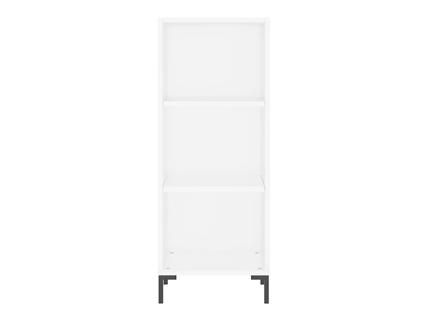 Aparador alto madera contrachapada blanco 34,5x34x180 cm