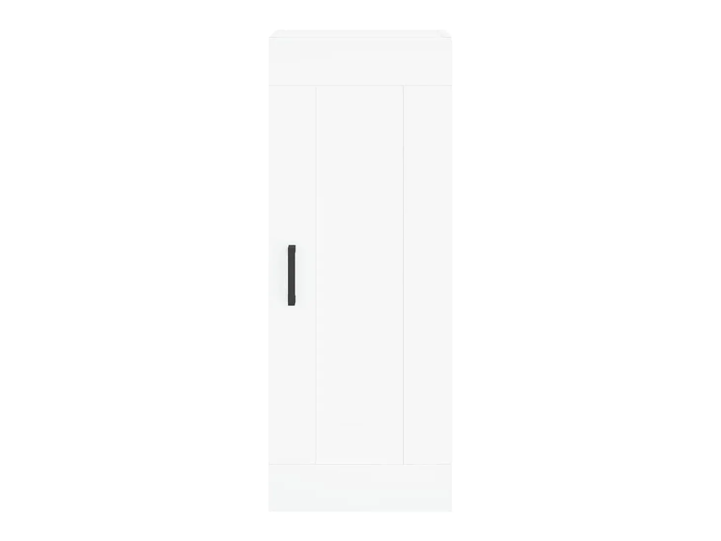 Aparador alto madera contrachapada blanco 34,5x34x180 cm