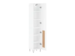 Aparador alto madera contrachapada blanco 34,5x34x180 cm ES62127