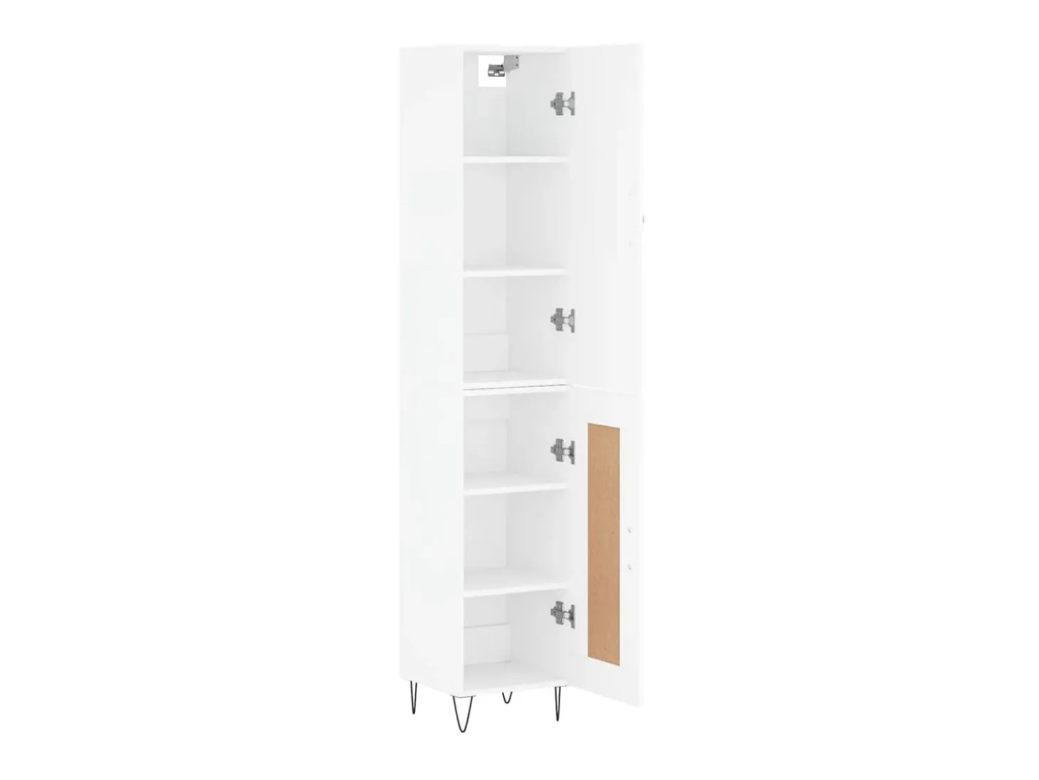 Aparador alto madera contrachapada blanco 34,5x34x180 cm ES62127