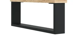 Aparador alto madera contrachapada color roble 69,5x34x180 cm