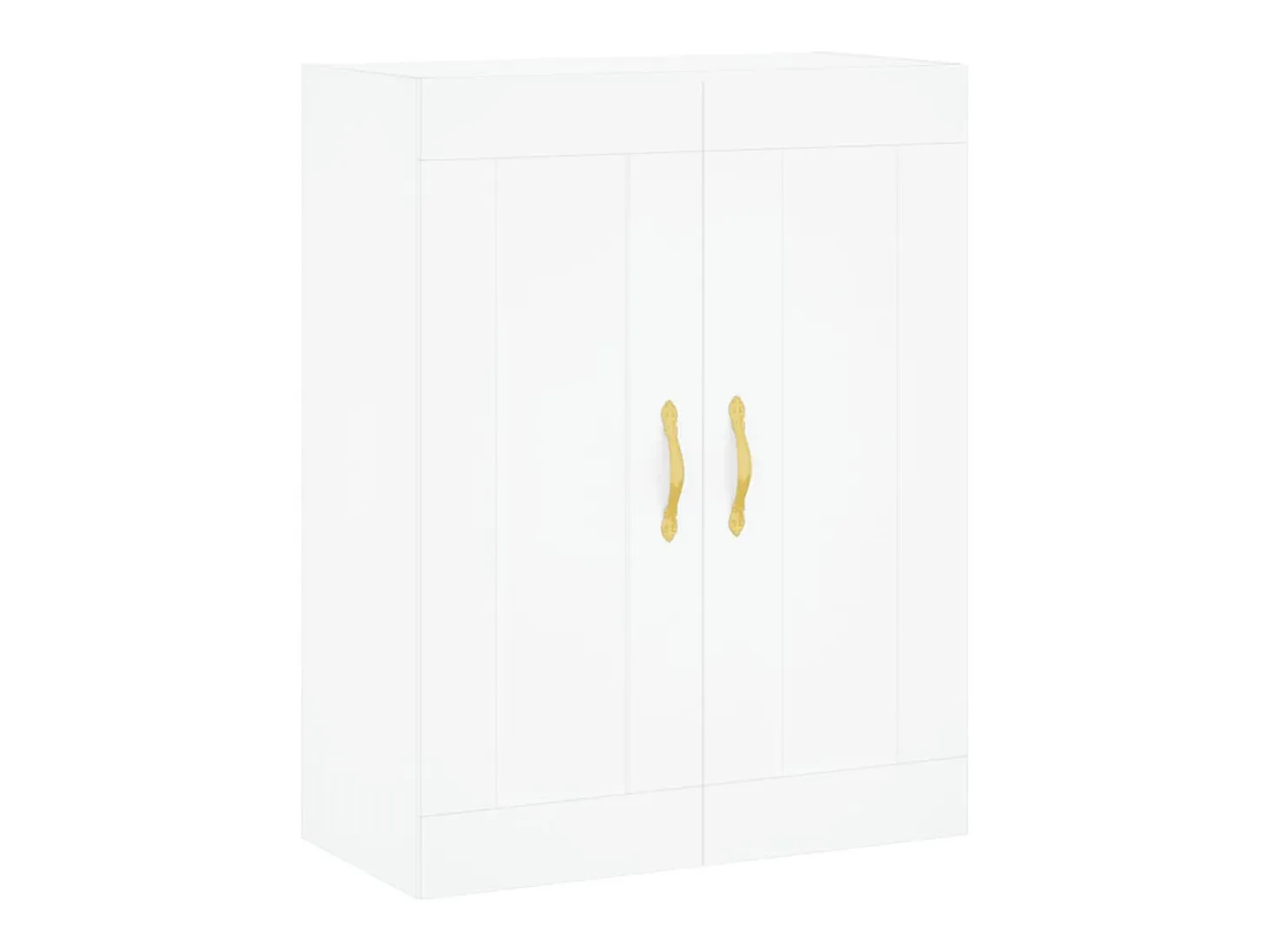 Aparador alto madera contrachapada blanco 69,5x34x180 cm ES47137