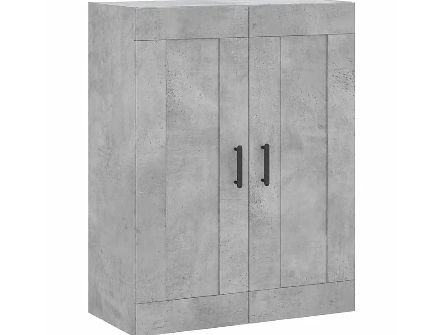 Aparador alto madera contrachapada gris hormigón 69,5x34x180 cm ES28711