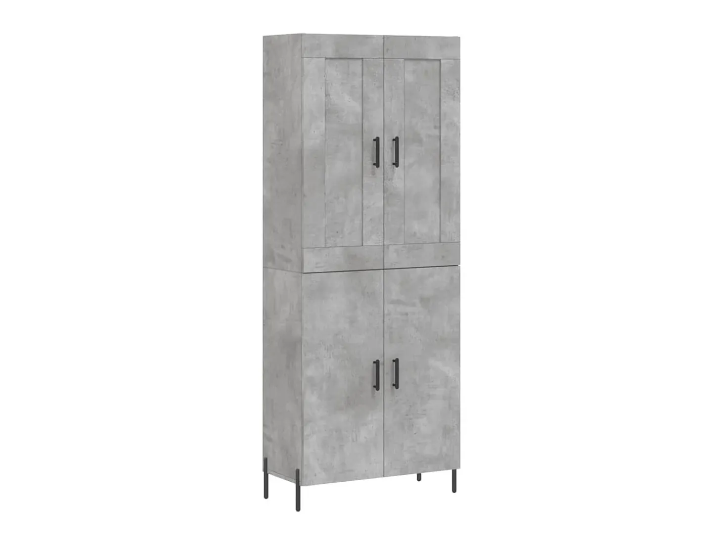 Aparador alto madera contrachapada gris hormigón 69,5x34x180 cm ES28711