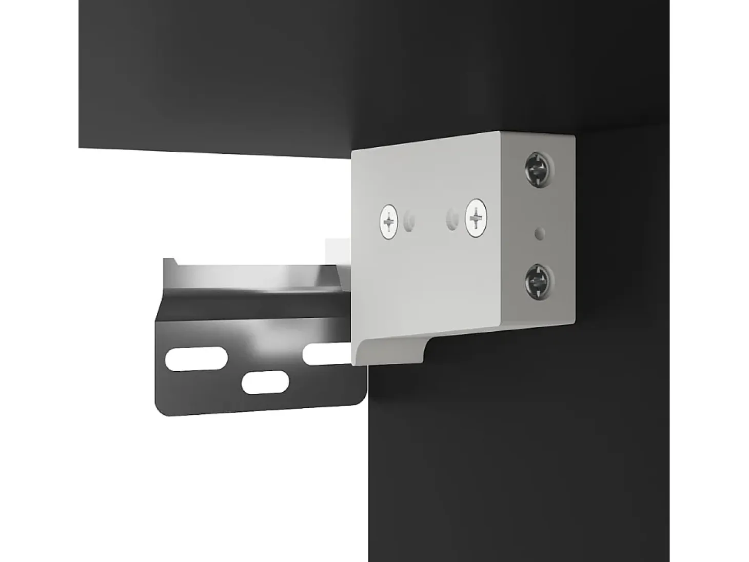 Aparador alto madera contrachapada negro 69,5x34x180 cm