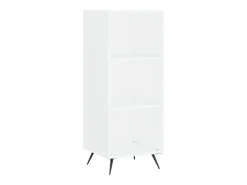 Aparador alto madera contrachapada blanco 34,5x34x180 cm
