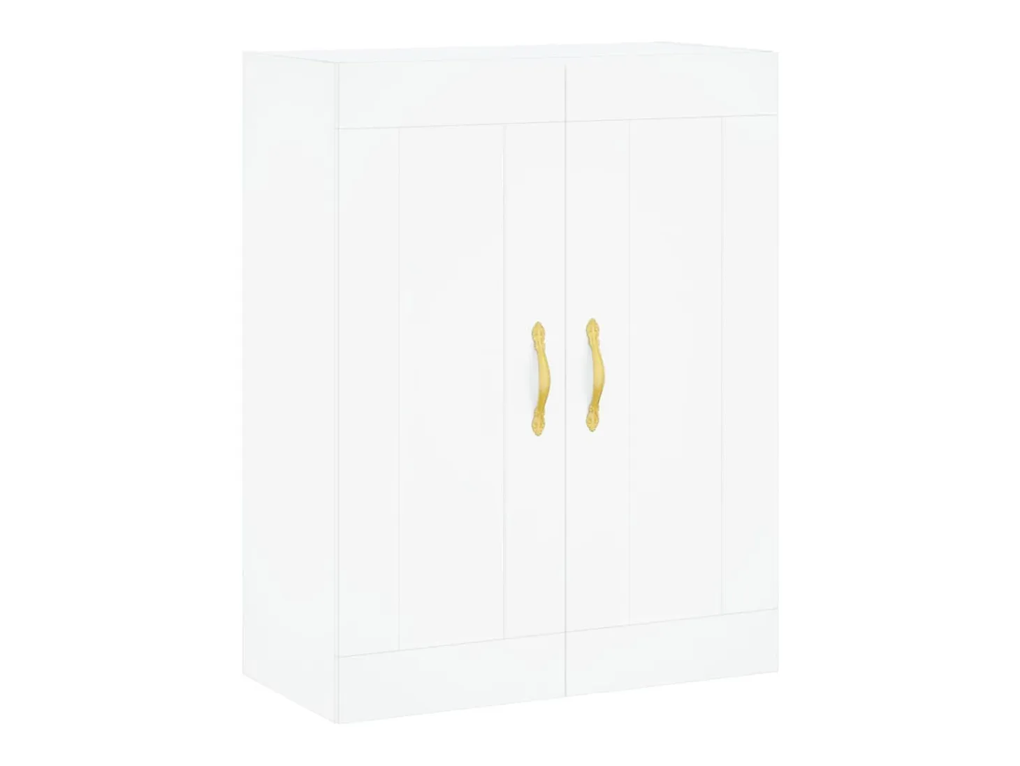 Aparador alto madera contrachapada blanco 69,5x34x180 cm ES75243