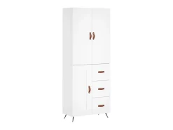 Aparador alto madera contrachapada blanco 69,5x34x180 cm ES12360