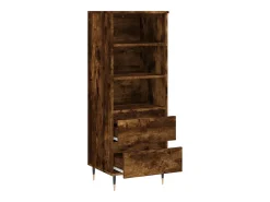 Aparador alto madera contrachapada roble ahumado 40x36x110 cm