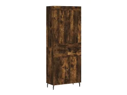 Aparador alto madera contrachapada roble ahumado 69,5x34x180 cm ES99116