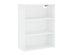 Aparador alto madera contrachapada blanco 69,5x34x180 cm ES39221