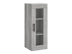 Aparador alto madera contrachapada gris Sonoma 34,5x34x180 cm ES78147