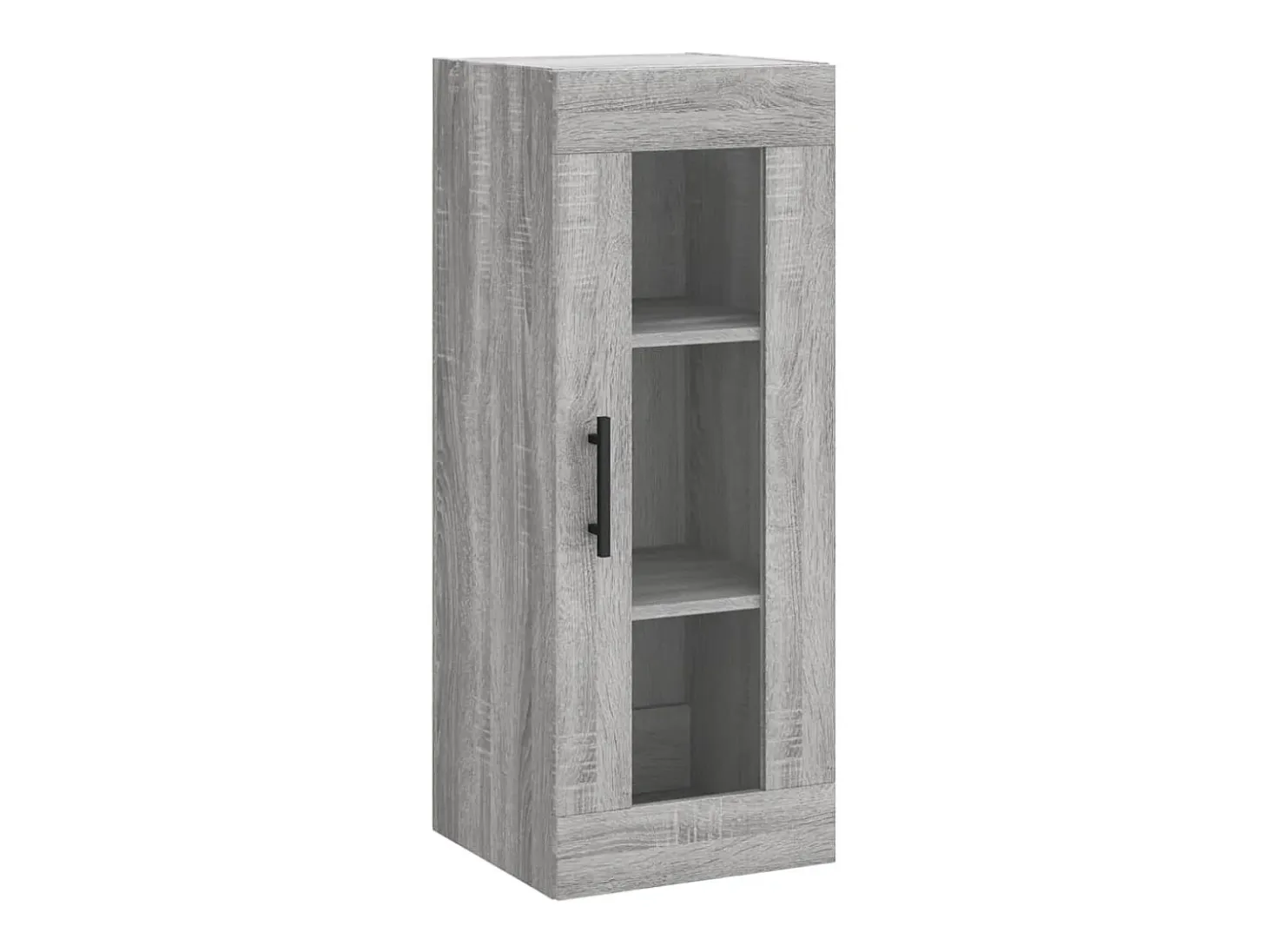 Aparador alto madera contrachapada gris Sonoma 34,5x34x180 cm ES78147