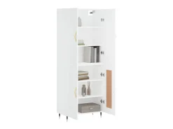 Aparador alto madera contrachapada blanco 69,5x34x180 cm ES86654