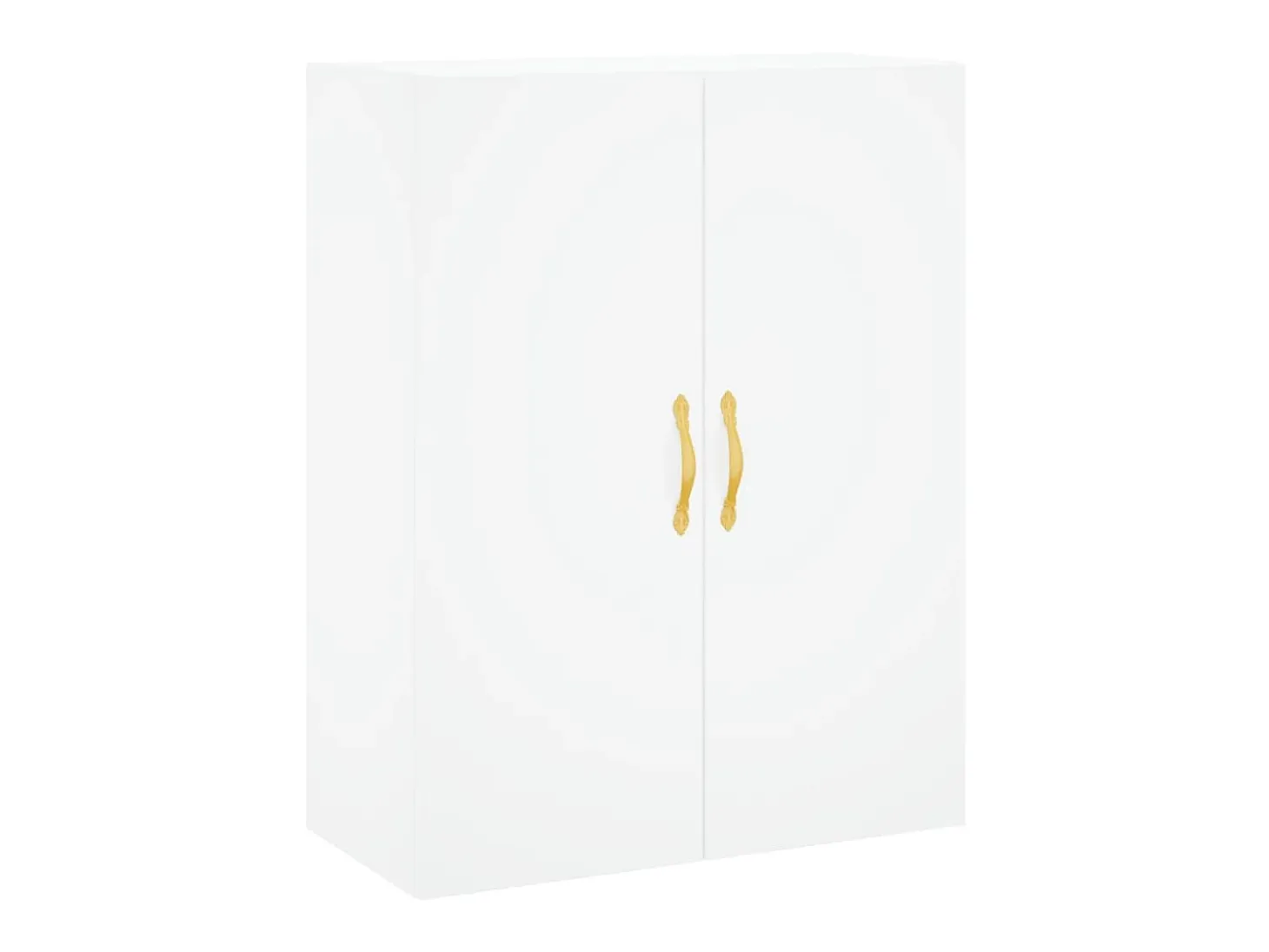 Aparador alto madera contrachapada blanco 69,5x34x180 cm ES86654