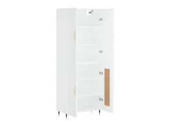 Aparador alto madera contrachapada blanco 69,5x34x180 cm ES86654