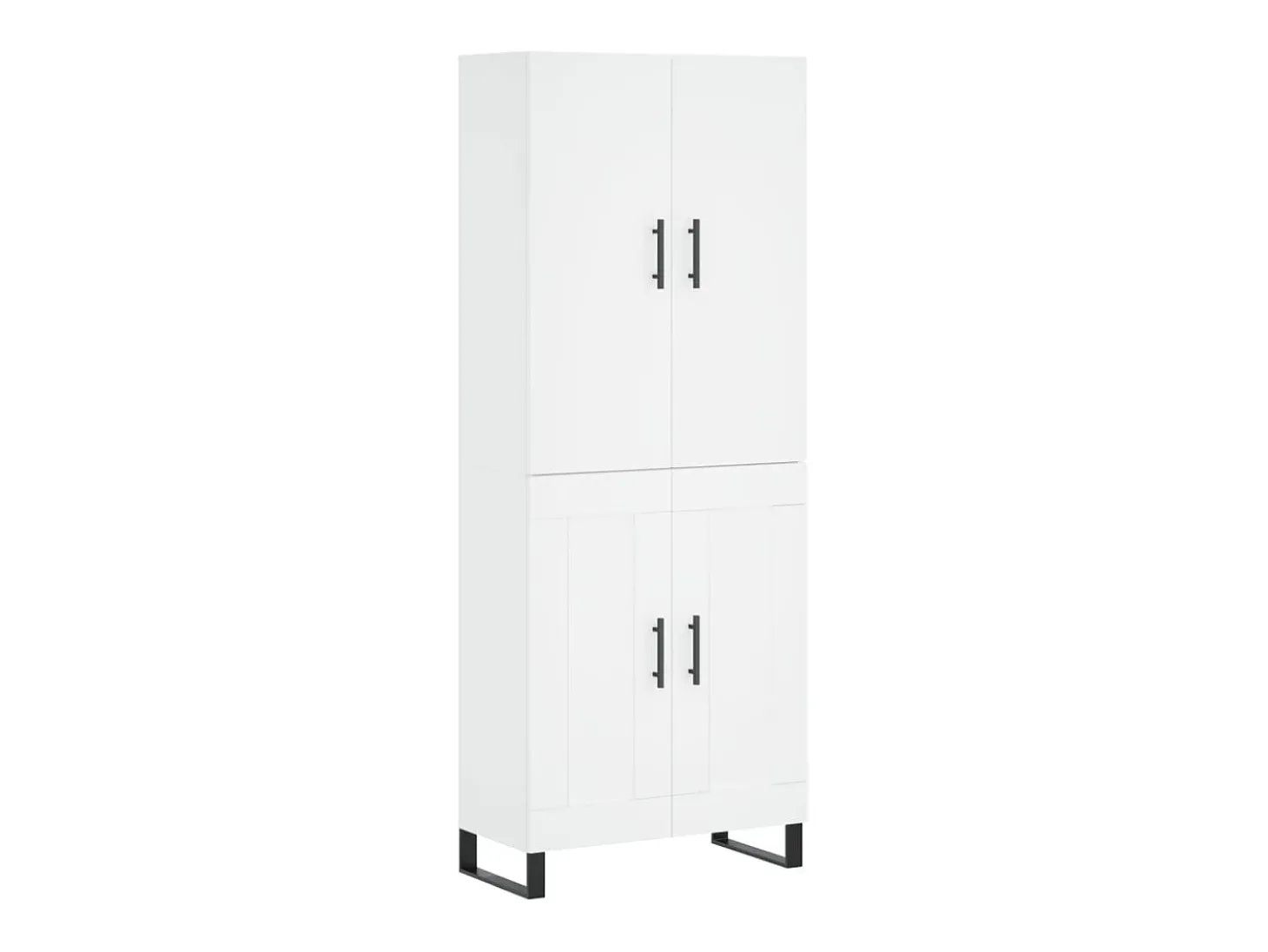 Aparador alto madera contrachapada blanco 69,5x34x180 cm ES66131