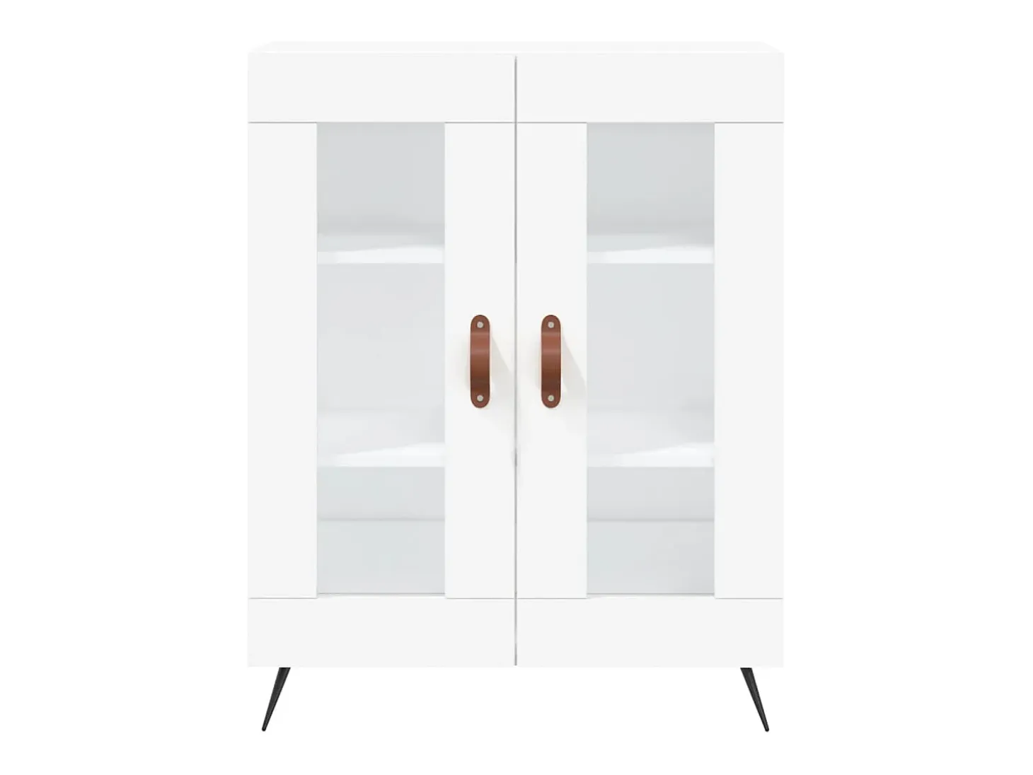 Aparador alto madera contrachapada blanco 69,5x34x180 cm