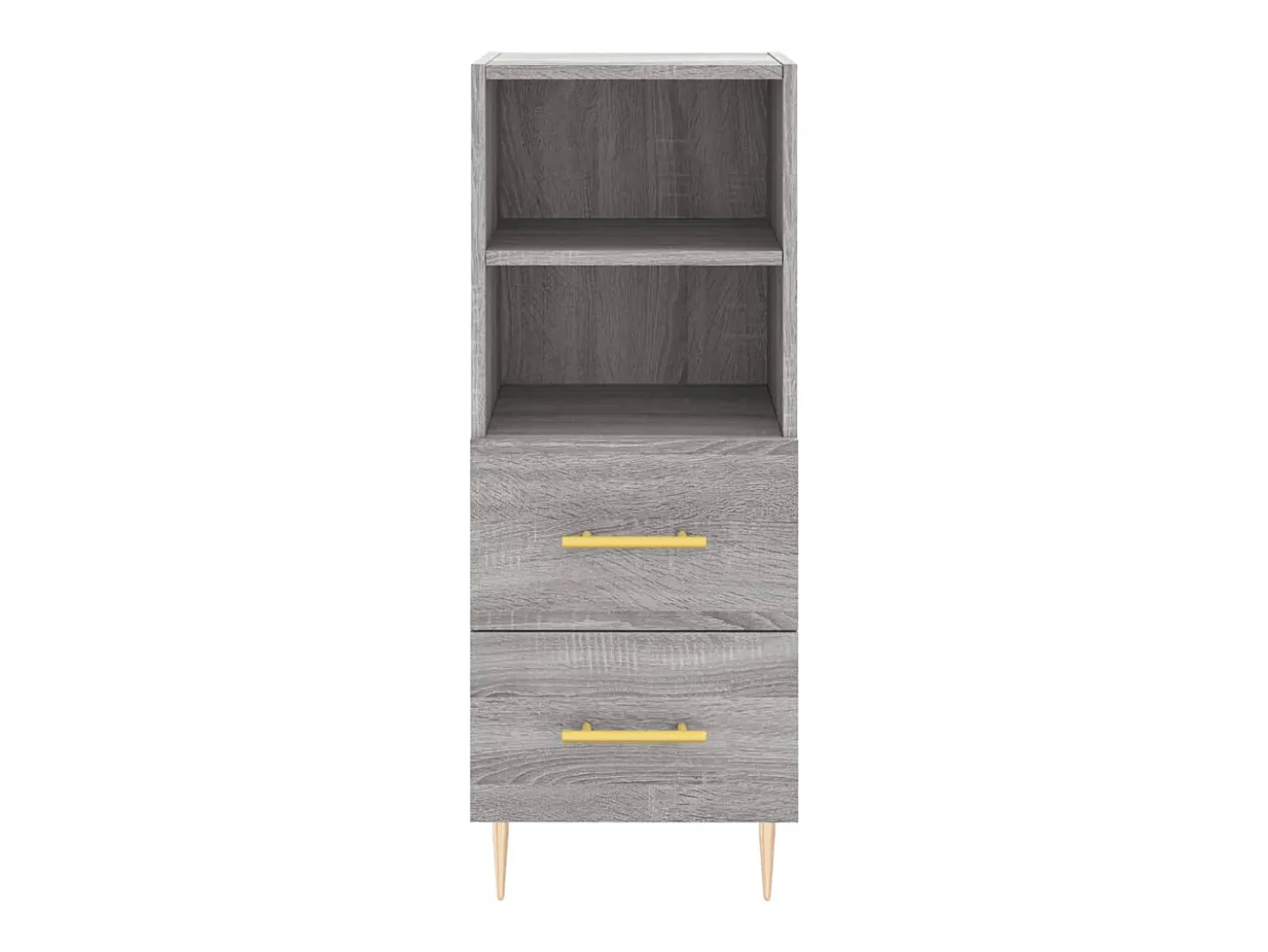 Aparador alto madera contrachapada gris Sonoma 34,5x34x180 cm