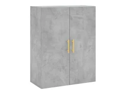 Aparador alto madera contrachapada gris hormigón 69,5x34x180 cm ES81126