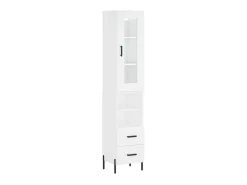 Aparador alto madera contrachapada blanco 34,5x34x180 cm ES71763