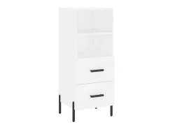Aparador alto madera contrachapada blanco 34,5x34x180 cm ES71763