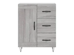 Aparador alto madera contrachapada gris sonoma 69,5x34x180 cm
