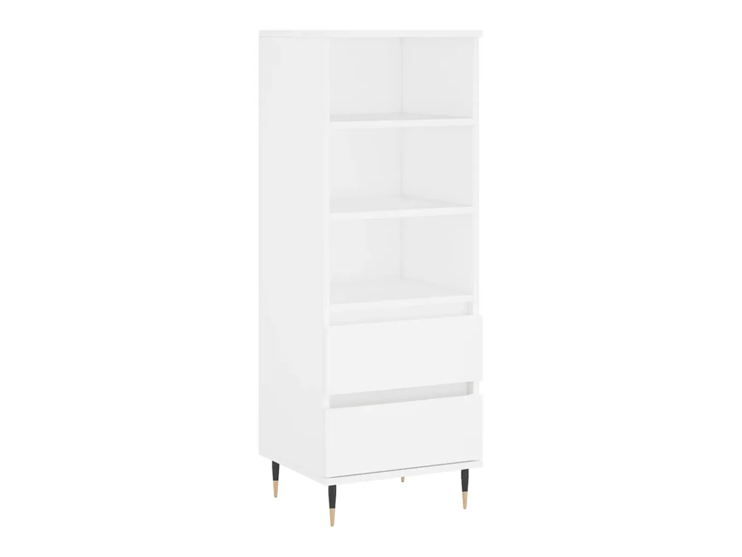 Aparador alto madera contrachapada blanco 40x36x110 cm