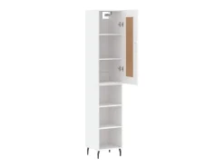 Aparador alto madera contrachapada blanco 34,5x34x180 cm ES34135