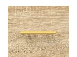 Aparador alto madera contrachapada color roble 69,5x34x180 cm