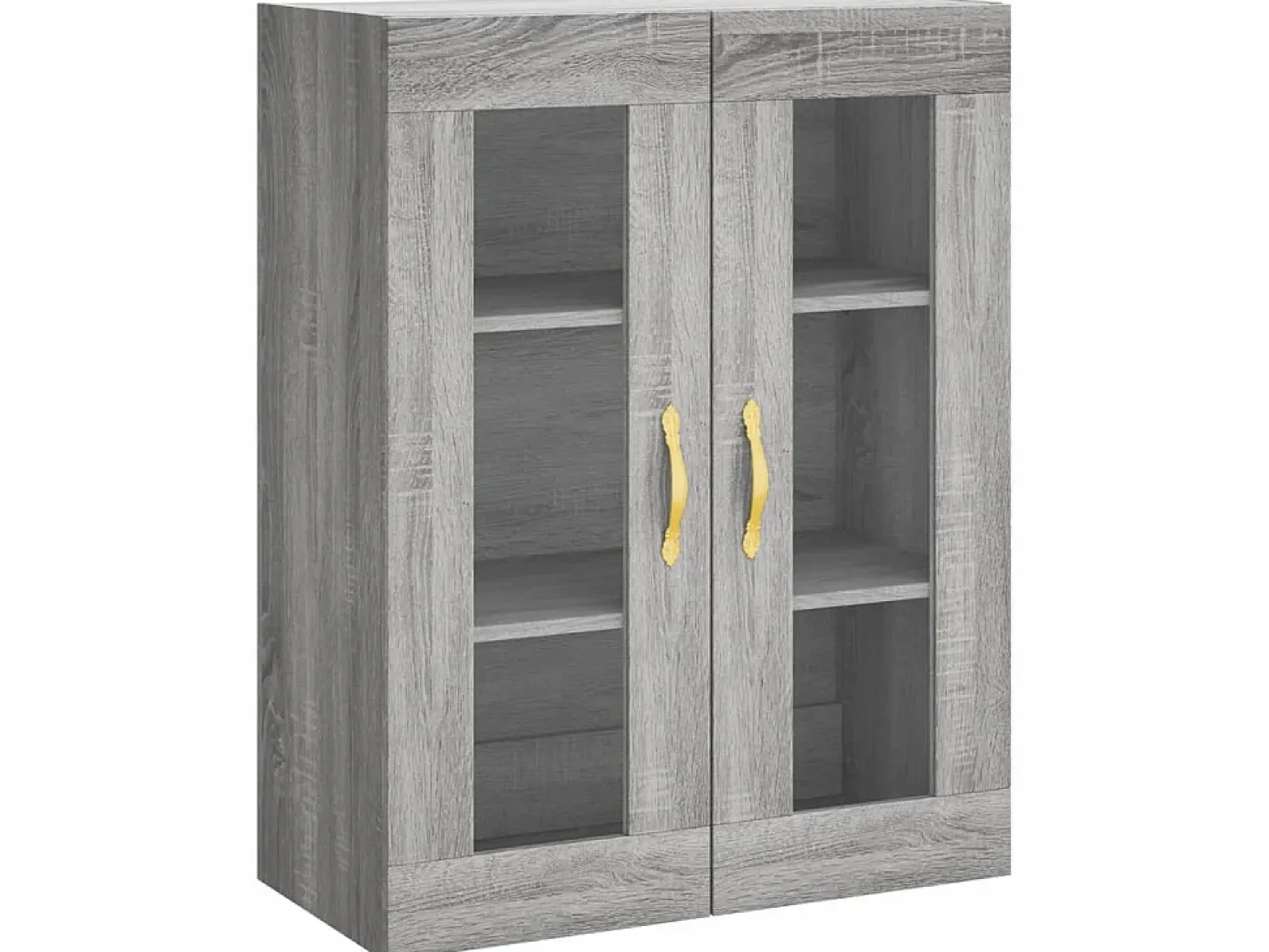 Aparador alto madera contrachapada gris sonoma 69,5x34x180 cm ES24726
