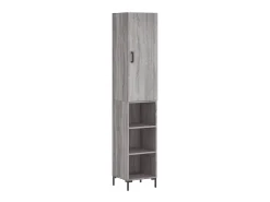 Aparador alto madera contrachapada gris Sonoma 34,5x34x180 cm ES45356