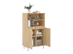 Aparador alto madera contrachapada color roble 60x36x110 cm ES99905
