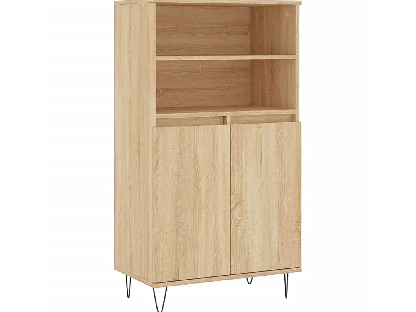 Aparador alto madera contrachapada color roble 60x36x110 cm ES99905