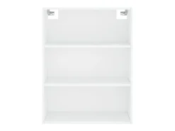 Aparador alto madera contrachapada blanco 69,5x34x180 cm