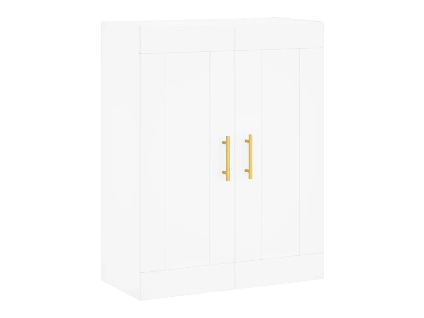 Aparador alto madera contrachapada blanco 69,5x34x180 cm ES86667