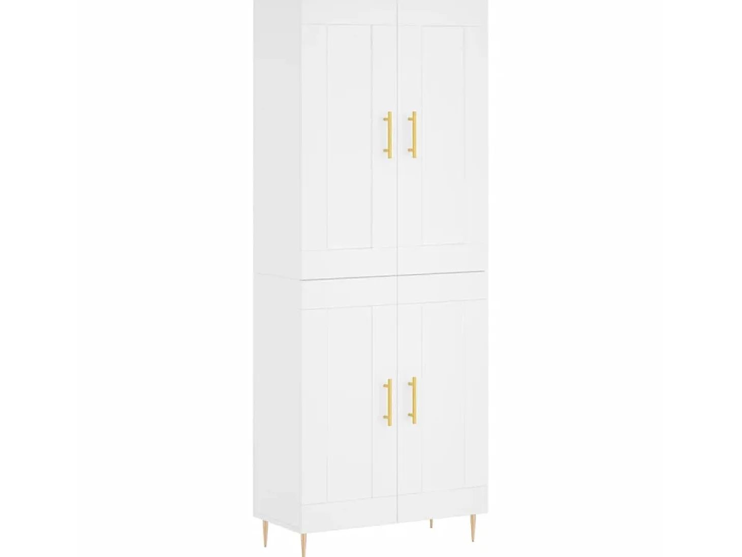 Aparador alto madera contrachapada blanco 69,5x34x180 cm ES86667