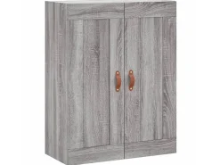 Aparador alto madera contrachapada gris sonoma 69,5x34x180 cm ES85513